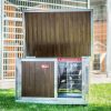 Thermo WOODY Hundehütte "S" innengrösse (LxBxH:66x46x40cm) mit INFRAHEIZUNG