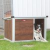 Thermo WOODY Hundehütte "4XL" innengrösse (LxBxH:200x100x80cm) mit INFRAHEIZUNG